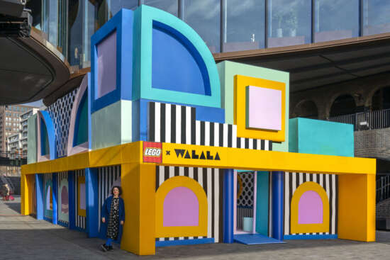 House of Dots installation designed by Camille Walala for LEGO at Coal Drops Yard London