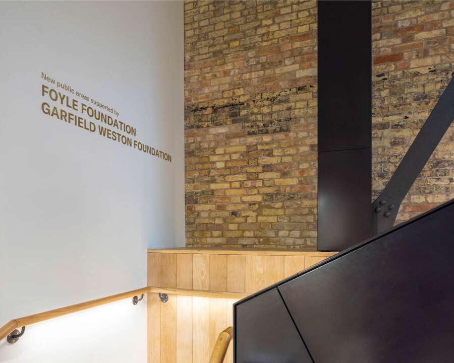 Hand painted donor signage integrated into the restored interior architecture of Brighton Dome