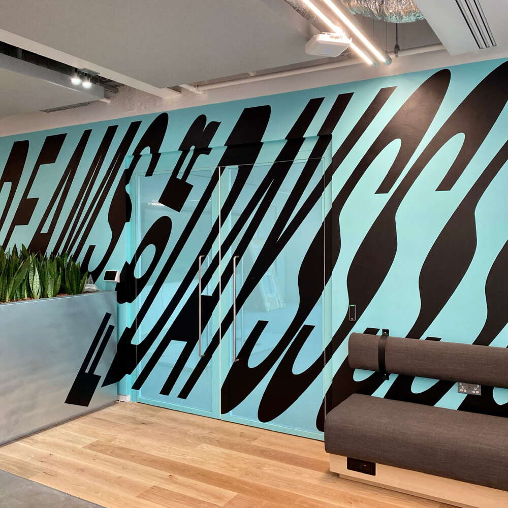 Nike Lakwena London Office Mural Corner crop of Dreams For Days Wall in Nike Lakwena London Office Mural